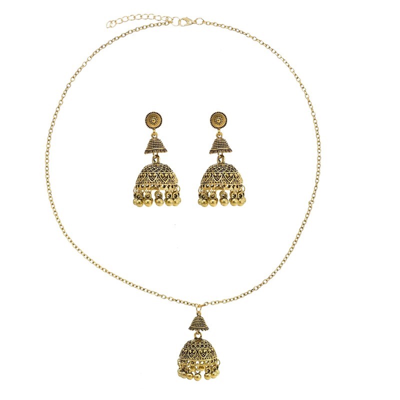 Stil etnic retro Tibetan Dai Dunhuang Feitian Set colier și cercei cu ciucuri Accesorii Bijuterii