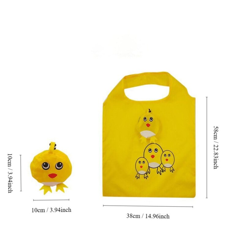 Genți de cumpărături cu imprimeu animal Genți de umăr portabile reutilizabile drăguțe Genți de tote pliabile cu desene animate