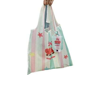 Geantă de cumpărături cu desene animate din pânză Oxford Geantă portabilă pentru depozitare multicoloră Geantă de umăr pentru femei de capacitate mare