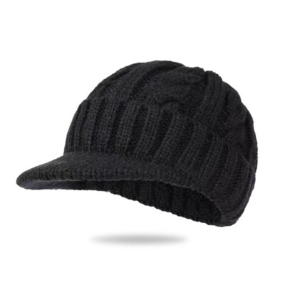 Șapcă tricotată pentru bărbați, ocazional, cu boruri scurte, toamnă iarnă, căciulă caldă pentru urechi, pentru ciclism, schi, șapcă de baseball în aer liber