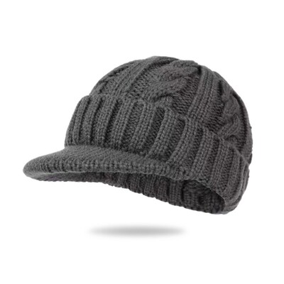 Șapcă tricotată pentru bărbați, ocazional, cu boruri scurte, toamnă iarnă, căciulă caldă pentru urechi, pentru ciclism, schi, șapcă de baseball în aer liber