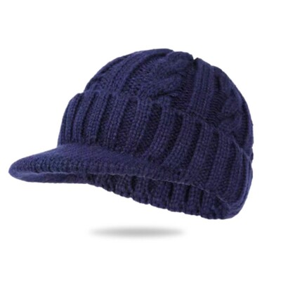 Șapcă tricotată pentru bărbați, ocazional, cu boruri scurte, toamnă iarnă, căciulă caldă pentru urechi, pentru ciclism, schi, șapcă de baseball în aer liber