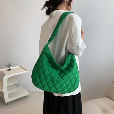 Geantă vintage de nailon pentru femei, cu umăr la subrat