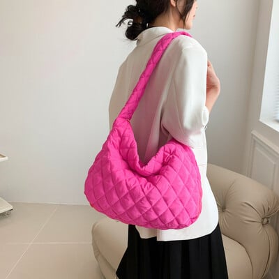 Geantă vintage de nailon pentru femei, cu umăr la subrat