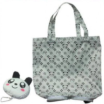 Karikatūras Dzīvnieku saliekamā iepirkumu soma Atkārtoti lietojama salokāma pārnēsājama lielveikalu iepirkumu soma pārtikas preču somiņai sieviešu rokassomiņa