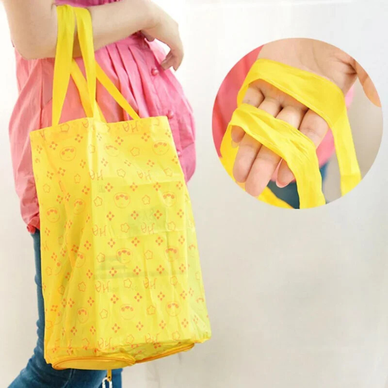 Karikatūras Dzīvnieku saliekamā iepirkumu soma Atkārtoti lietojama salokāma pārnēsājama lielveikalu iepirkumu soma pārtikas preču somiņai sieviešu rokassomiņa