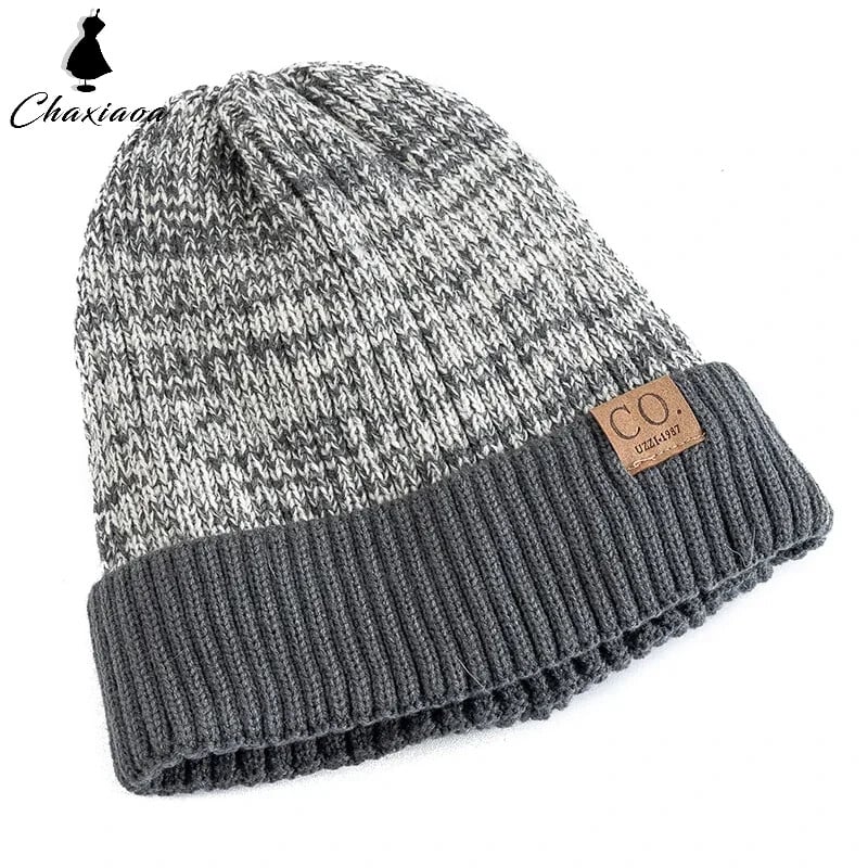 Căciulă pentru urechi cu fleece Căciuli de iarnă unisex în două tonuri Adaugă căptușite cu blană Căptușeală pentru bărbați și femei Căciuli calde de iarnă tricotate ocazionale