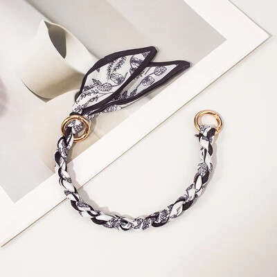 Soma ķēde metāla sakausējuma zīda šalles soma ķēde noņemama loka šalle metāla ķēdes somas Jostu siksnas somas