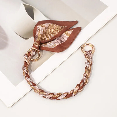 Soma ķēde metāla sakausējuma zīda šalles soma ķēde noņemama loka šalle metāla ķēdes somas Jostu siksnas somas