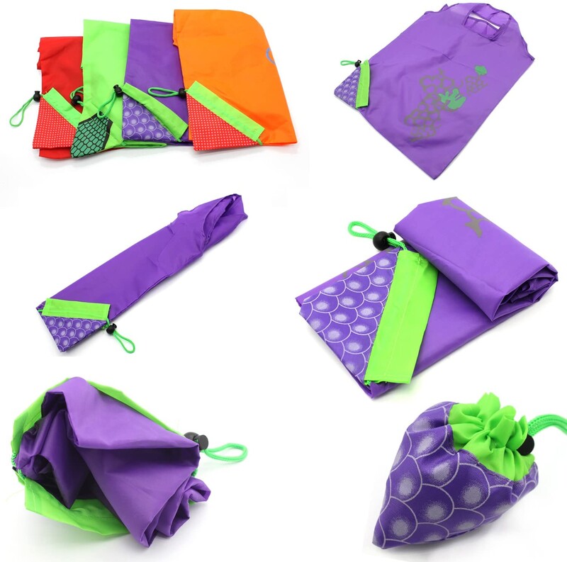 Novitet oblika voća Višekratne torbe za kupnju namirnica Sklopiva torbica za pohranu Prikladne torbe za kupovinu namirnica za putovanja