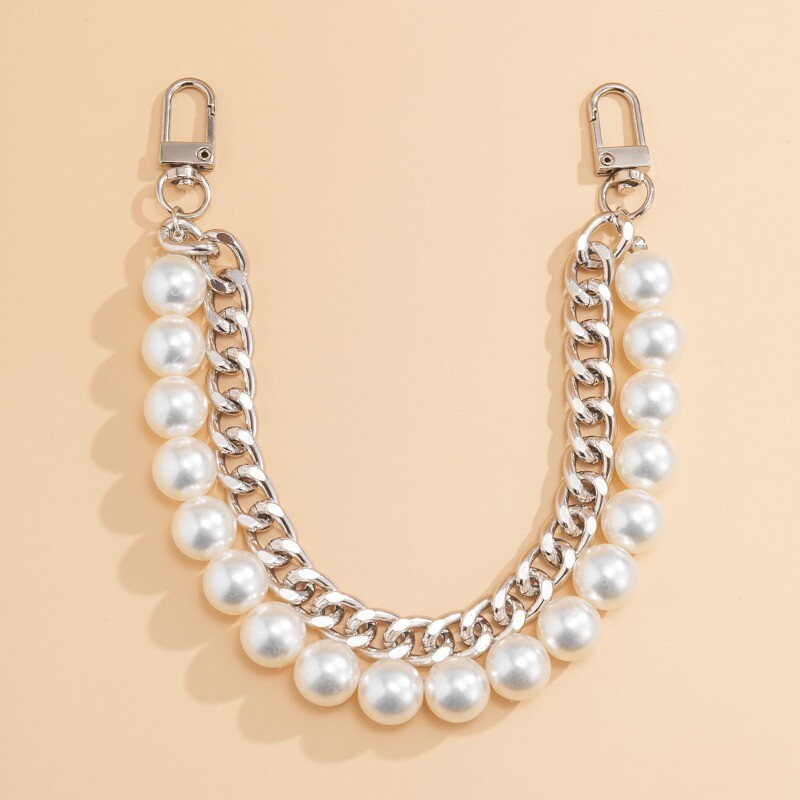 Lanț de schimb pentru geanți Curea de lanț de perle de imitație Genți de bricolaj Poșetă Genți de mână Mânere de înlocuire Piese de saci Accesorii