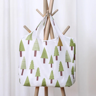 Geantă drăguță Capybara de mare capacitate pentru cumpărături cu păpușă Geantă portabilă ușoară Organizator creativ pliabil din pânză pentru călătorii