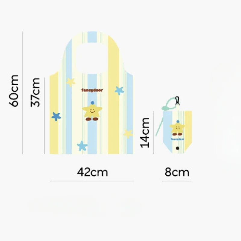 Geantă drăguță Capybara de mare capacitate pentru cumpărături cu păpușă Geantă portabilă ușoară Organizator creativ pliabil din pânză pentru călătorii