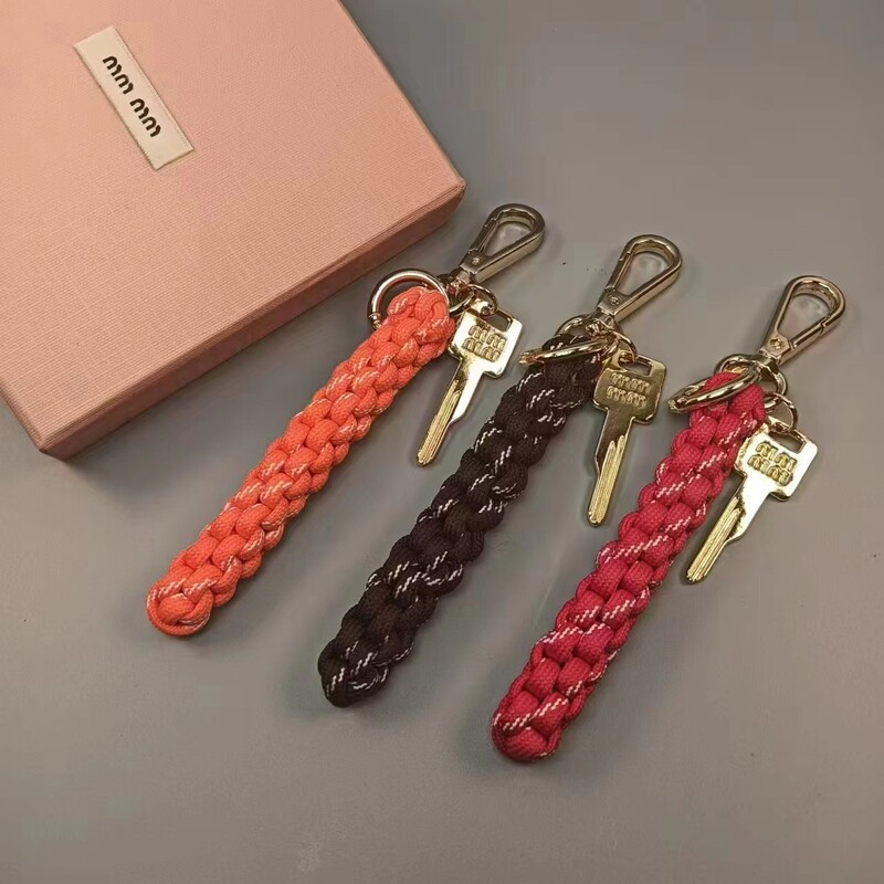 Tīras, ar rokām darinātas, austas āķa somas kulons, pīts virves šarms, radošs modes auto atslēgu piekariņš rokassomu aksesuāri