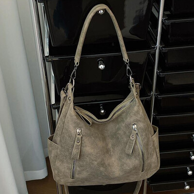 Geantă crossbody pentru femei, de designer de lux, cu cruce oblică, cu o singură geantă de umăr, genți de mână de mare capacitate, retro, mată, din piele PU.