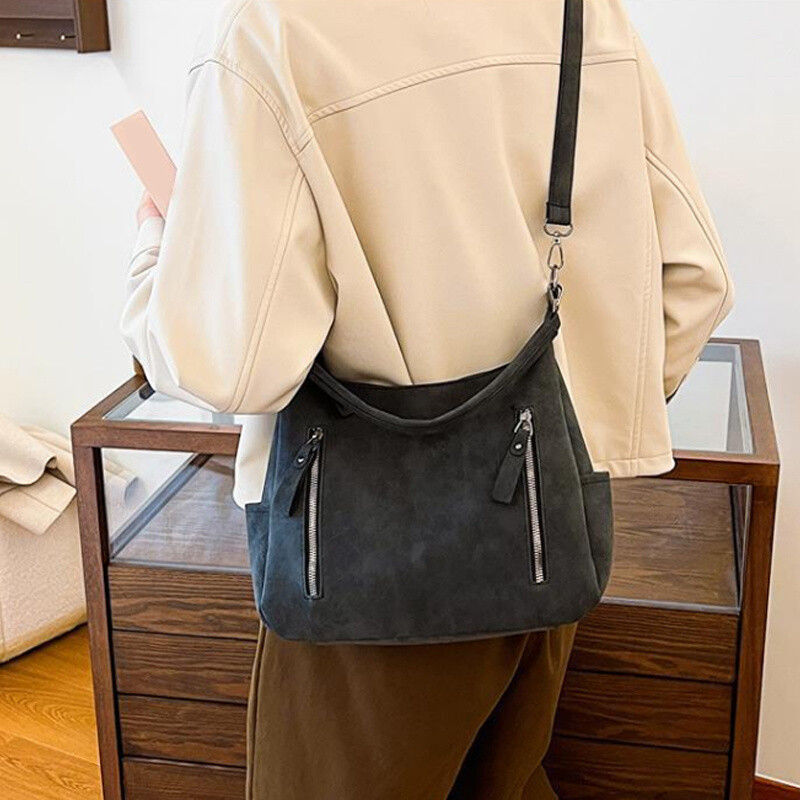 Geantă crossbody pentru femei, de designer de lux, cu cruce oblică, cu o singură geantă de umăr, genți de mână de mare capacitate, retro, mată, din piele PU.