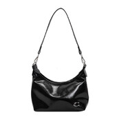 Geantă de umăr de modă PU pentru femei, geantă de mesager la modă, cu închidere cu fermoar, geantă cu lanț, curea reglabilă, geantă hobo șic