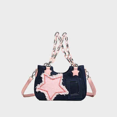 Tote pentru cumpărături subrat din denim Geantă de umăr Hobo de mare capacitate Geantă de mână de lux pentru femei Geantă mică de tip crossbody