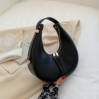 Genți de umăr Hobos din piele PU pentru femei, de lux, de designer