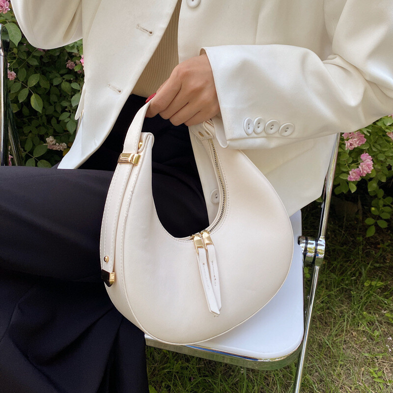 Genți de umăr Hobos din piele PU pentru femei, de lux, de designer