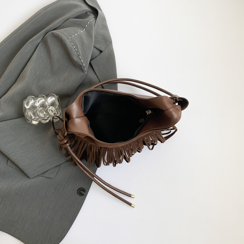 Geantă Crossbody cu franjuri, geantă de umăr de piele intoarsa pentru femei, genți de mână retro pentru femei, geantă de șea cu ciucuri, genți de mesager Western Cowgirl