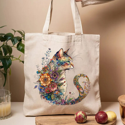 Dāvana kaķu mīļotājiem Mamma Dāvanas Tote Bag Pet Mom Sieviešu Eleganta rokassomiņa Liela ietilpība Sieviešu plecu somas Tirgus Iepirkšanās Tote