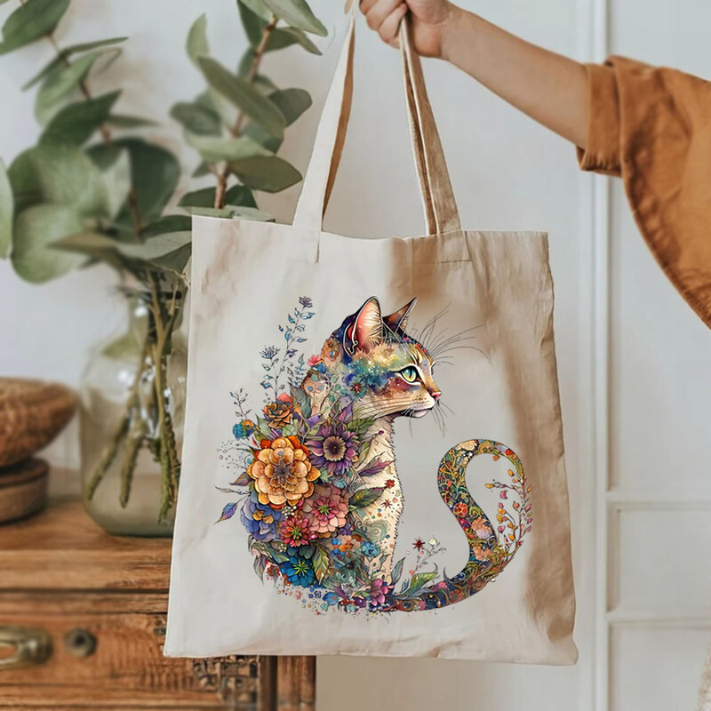 Dāvana kaķu mīļotājiem Mamma Dāvanas Tote Bag Pet Mom Sieviešu Eleganta rokassomiņa Liela ietilpība Sieviešu plecu somas Tirgus Iepirkšanās Tote