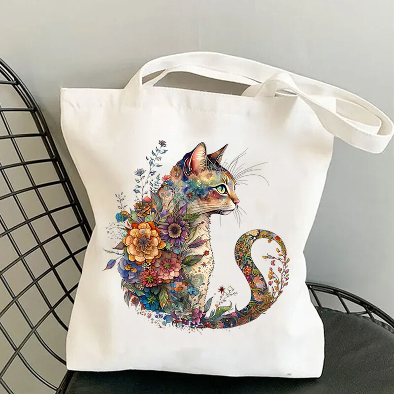 Dāvana kaķu mīļotājiem Mamma Dāvanas Tote Bag Pet Mom Sieviešu Eleganta rokassomiņa Liela ietilpība Sieviešu plecu somas Tirgus Iepirkšanās Tote