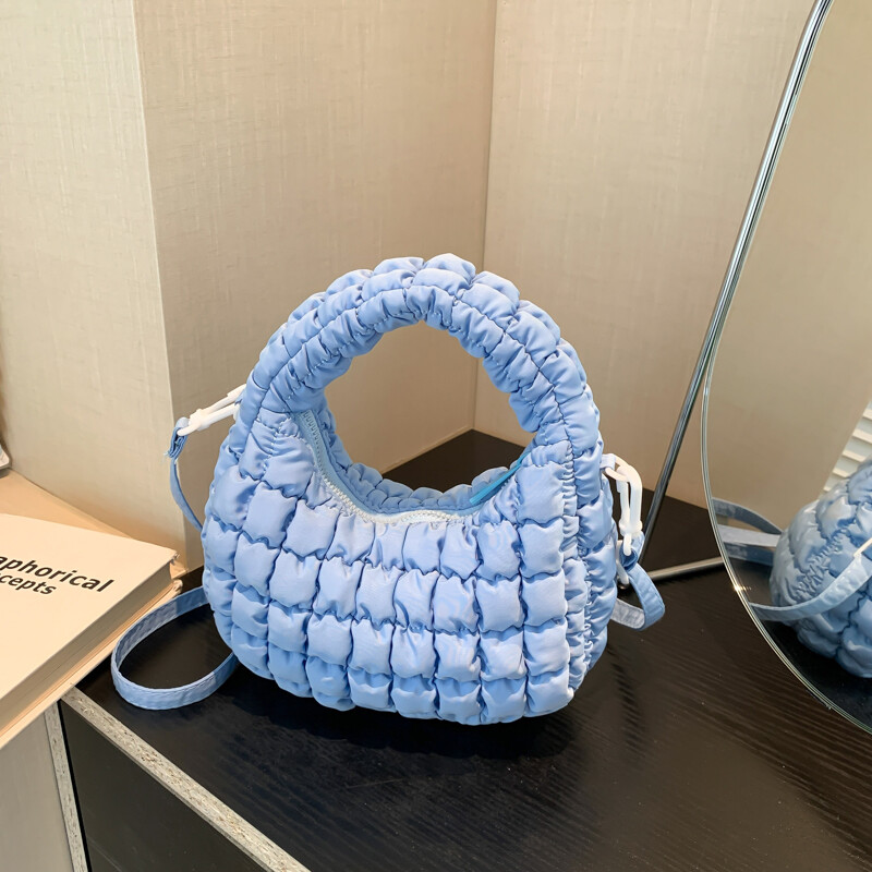 Genți de umăr matlasate Geantă pliată puffer pentru femei Geantă cu bule căptușită, tip nor, geantă moale, umflată, geantă șic, poșetă Nou