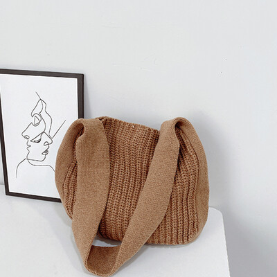 Genți de umăr pentru femei Geantă Hobo din croșetat de mare capacitate Genți de mână noi de tricotat Geantă de cumpărături pentru femei Geantă tote țesătă în gol