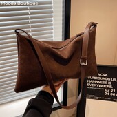 Vintage modes Crossbody somas sievietēm Mīksta zamšādas kurjera soma liela ietilpība plecu somas 2024. gada dizaineru rokassomas Luksusa