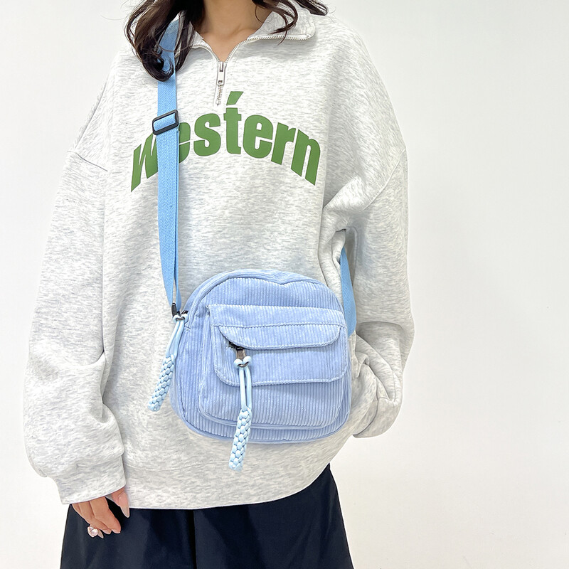 Geantă crossbody din velur pentru femei, geantă de umăr simplă cu mai multe straturi, geantă mică, pătrată, ghiozdan, geantă hobo, posetă de vacanță de călătorie