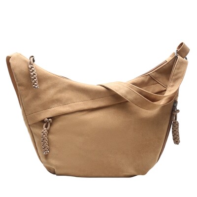 Genți Messenger Retro Crossbody pentru femei Faux Suede Culoare Pură Geantă Hobo de umăr de mare capacitate, iarna 2025 Cele mai noi genți de mână pentru doamne