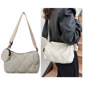 Geantă de umăr pentru femei, cu broderie cu diamante, cu geantă pentru monede