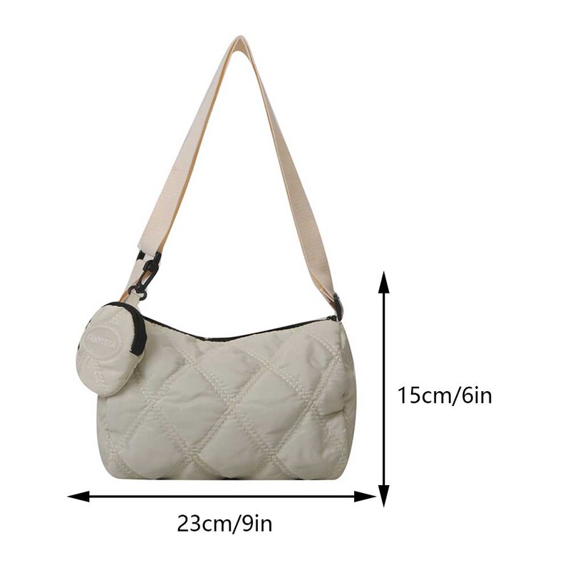 Geantă de umăr pentru femei, cu broderie cu diamante, cu geantă pentru monede