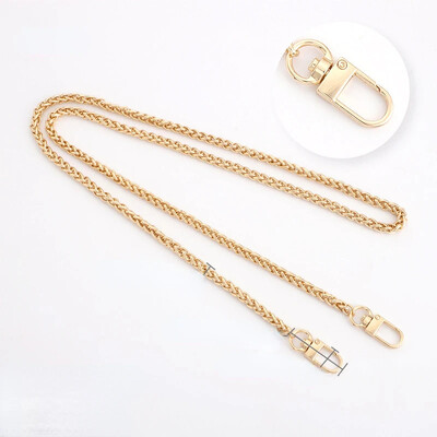 Zelta soma ķēdes aksesuāri Metāla pagarinājuma ķēdes padušu krustojuma plecu jostas maiņas somas Siksniņa sieviešu somai