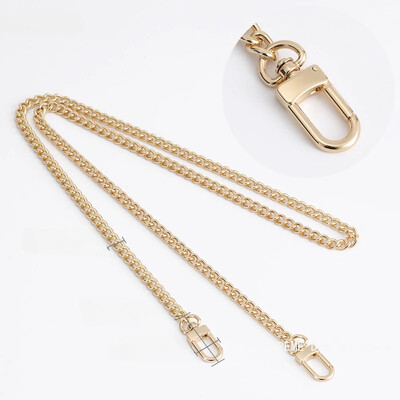 Zelta soma ķēdes aksesuāri Metāla pagarinājuma ķēdes padušu krustojuma plecu jostas maiņas somas Siksniņa sieviešu somai