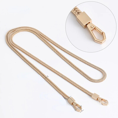 Zelta soma ķēdes aksesuāri Metāla pagarinājuma ķēdes padušu krustojuma plecu jostas maiņas somas Siksniņa sieviešu somai