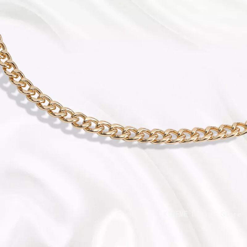 Zelta soma ķēdes aksesuāri Metāla pagarinājuma ķēdes padušu krustojuma plecu jostas maiņas somas Siksniņa sieviešu somai