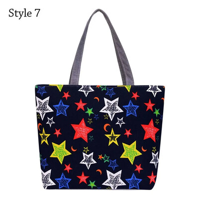 Lielas ietilpības plecu soma Mode retro ziedu kokvilnas auduma iepirkumu somas Rokassomas Grāmatu soma sievietēm