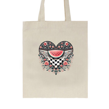 This Is Not A Watermelon Magritte Parody Carmelon Pattern Tote Bag Peace Canvas Shoulder Bag Γυναικεία επαναχρησιμοποιούμενη τσάντα αγορών