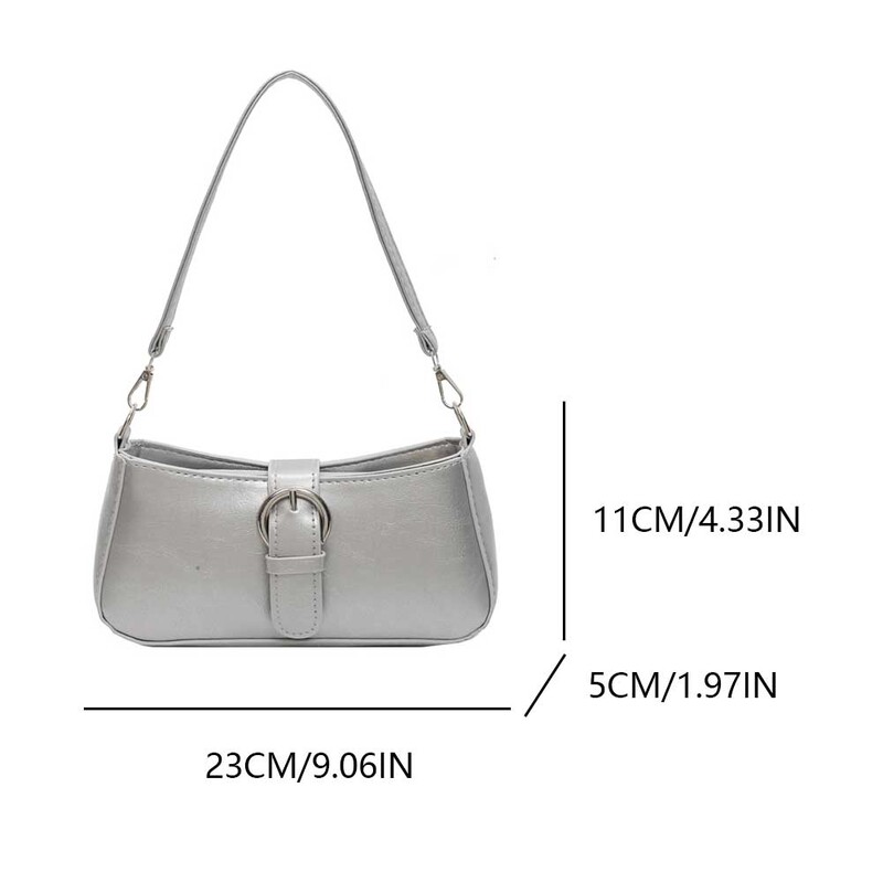 Ženska PU modna torba na rame velikog kapaciteta Elegantna torba preko ramena Trendy kurirska torba Elegantna torba ispod pazuha Chic torba za skitnice