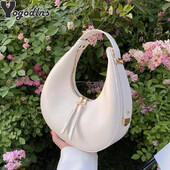 Genți de tote cu design de modă pentru femei Geanta Hobo de lux Half Moon Genți de umăr de marcă pentru doamnă Poșetă și poșetă din piele PU