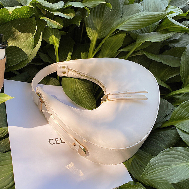 Genți de tote cu design de modă pentru femei Geanta Hobo de lux Half Moon Genți de umăr de marcă pentru doamnă Poșetă și poșetă din piele PU