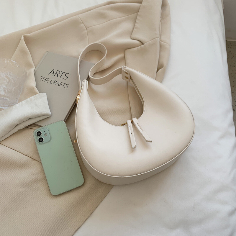 Genți de tote cu design de modă pentru femei Geanta Hobo de lux Half Moon Genți de umăr de marcă pentru doamnă Poșetă și poșetă din piele PU