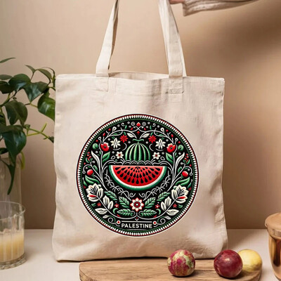 Love and Fair Not A Watermelon Print Tote Bags Studentska ženska torba na rame Shopping torba velikog kapaciteta Platnene ženske torbe