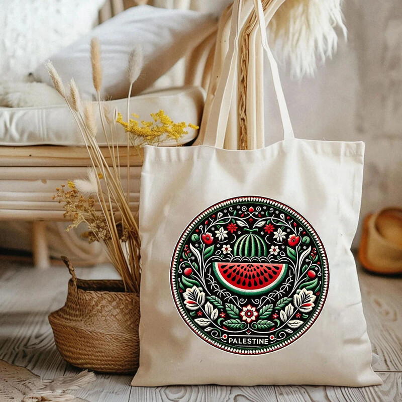 Love and Fair Not A Watermelon Print Tote Bags Studentska ženska torba na rame Shopping torba velikog kapaciteta Platnene ženske torbe