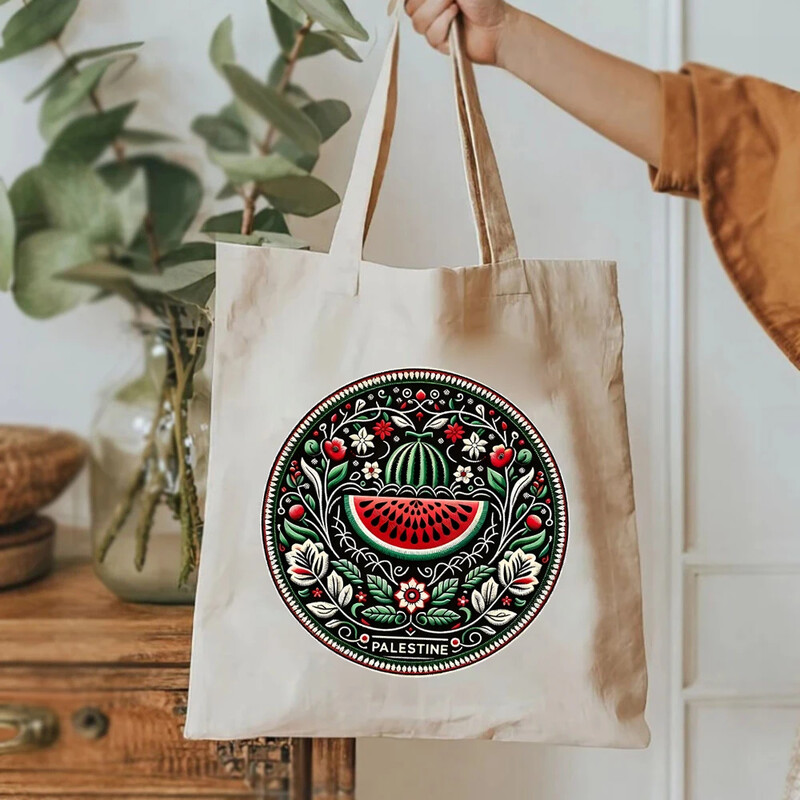 Love and Fair Not A Watermelon Print Tote Bags Studentska ženska torba na rame Shopping torba velikog kapaciteta Platnene ženske torbe