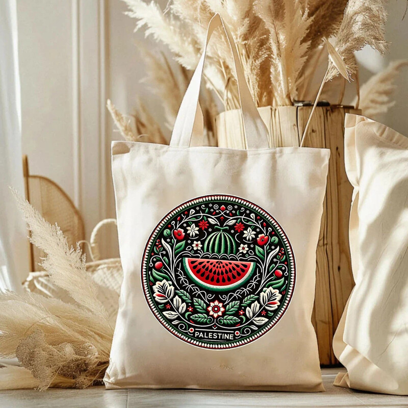 Love and Fair Not A Watermelon Print Tote Bags Studentska ženska torba na rame Shopping torba velikog kapaciteta Platnene ženske torbe