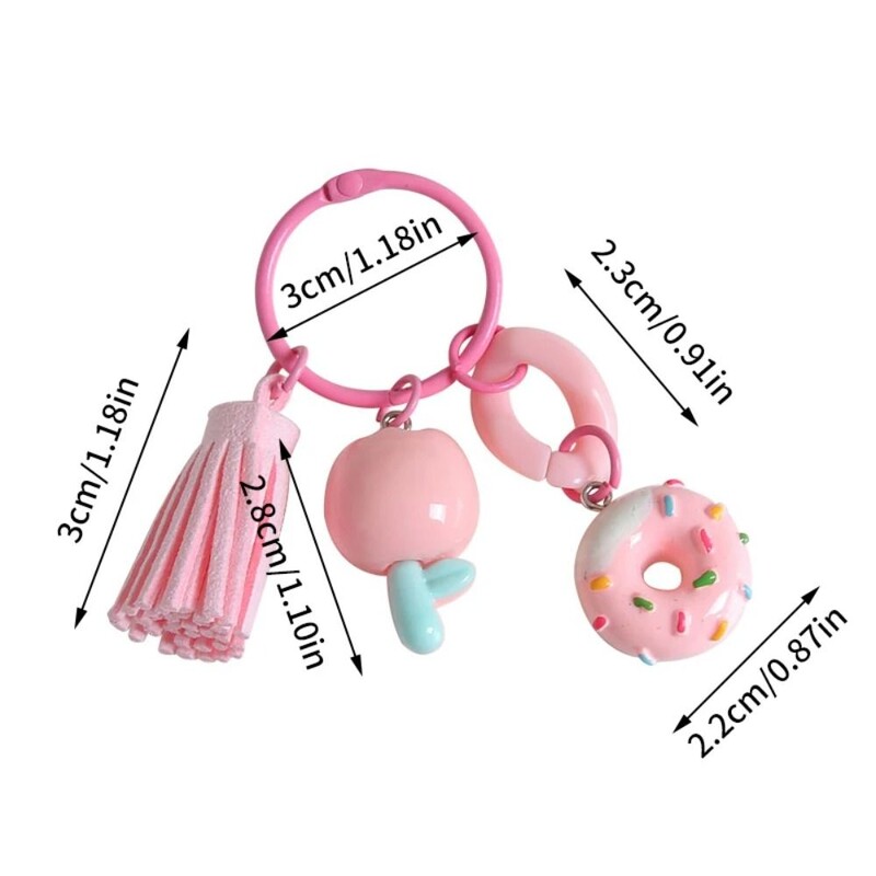 Modes sveķu tulpju ziedu kulons, krāsains piekarināms ornaments tulpju ziedu atslēgu piekariņš Automašīnas atslēgu piekariņu somiņas aksesuāri